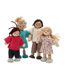 Plan Toys Wooden Modern Doll Family - Pack of 4