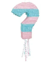 Unique Question Mark Gender Reveal 3D Pull Pinata -Multicolor