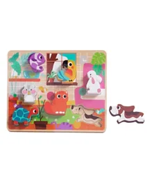 TOOKY TOY Wooden Chunky Pet Puzzle - 8 Pieces
