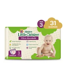 Happy Little Camper Baby Diaper Size 3 - 31 Pieces