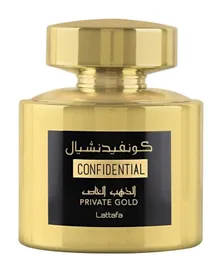Lattafa Confidential Private Gold Unisex Eau de Parfum - 100mL