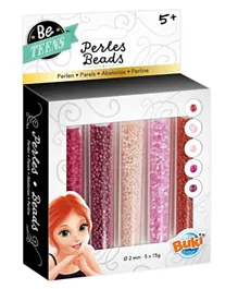 Buki Bead Tubes Pack of 5 - Pink and Red