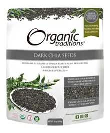 Organic Traditions Dark Chia Seeds - 454g