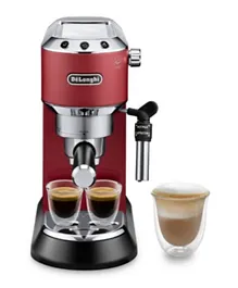 Delonghi Dedica Style Pump Espresso Coffee Machine  EC685.R - Red
