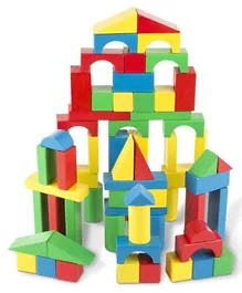 Brain Giggles Wooden Block Toy Construction Set - 100 Pieces