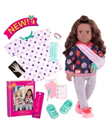 Our Generation Deluxe Keisha Doll with Arm Cast - 45.7cm