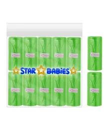 Star Babies Lavender Scented Bags - Pack of 10+2 Roll Free (180 Bags)