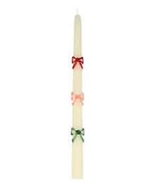 Meri Meri Multi Colour Bow Taper Candle - Pack of 2