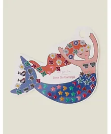 مونسوون تشيلدرن - أقراط لاصقة بتصميم حورية البحر - متعددة الألوان