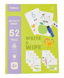 Mideer Write & Wipe Cards ABC & 123 - 52 Pieces