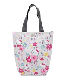 Hello Kitty Travel Flower Printed, Floral Mini Tote Bag Small -  White