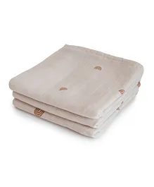 Mushie Muslin Cloth 3-pack Organic Cotton - Rainbow