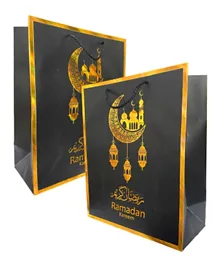 Highland Ramadan Kareem Gift Bags Black & Gold Large - 6 Piece