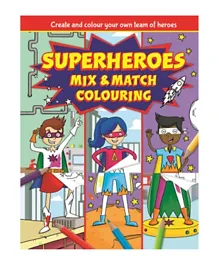 Superheroes Mix & Match Colouring - English