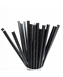 Creative Converting Paper Black Straws - Pack of 100