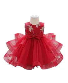 Babyqlo Frilled Detailed Party Dress - Red