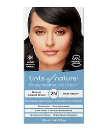 TINTS OF NATURE Permanent Hair Color 2N Natural Darkest Brown - 130mL