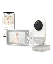 Chillax Daily Baby DM640 WiFi Baby Monitor with Camera & Control Unit - White & Grey