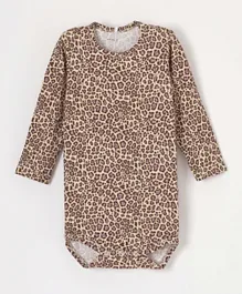 Name It Leopard Bodysuit - Oatmeal