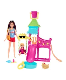 Barbie Skipper First Jobs Waterpark Attendant Doll Set with Accessories, 28cm, Safe & Non-Toxic