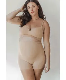 Mums & Bumps Blanqi Seamless Maternity Over Belly Support Boyshorts -  Nude