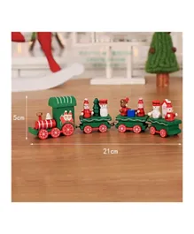 Factory Price Kevins Special Wooden Christmas Toddler Toy Train 4 Piece Set - Green