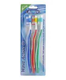 Beauty Formulas Wave Action Toothbrush - Pack of 3