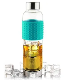 Asobu Ice Tea and Coffee Infuser Glass Water Bottle Teal - 400 ml