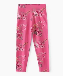Jelliene Floral Print Sweatpants - Pink