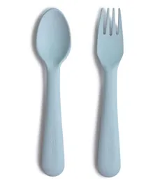 Mushie Fork and Spoon - Powder Blue