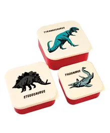 Rex London Prehistoric Land Snack Boxes Blue and Cream - Set Of 3