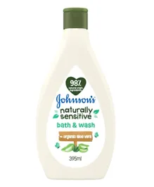 جونسون اند جونسون - مستحضر الاستحمام والغسل للبشرة الحساسة بشكل طبيعي - 395 مل