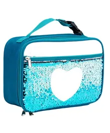 Lamar Kids Sequin Heart Insulated Thermal Lunch Bag - Blue