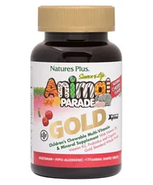 Natures Plus Animal Parade Gold Children's Chewable Multi Vitamin Cherry Flavor - 120 Tablets