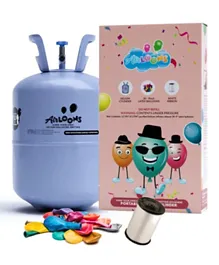 Airloons Portable Disposable Helium Balloon Kit - 32 Pieces