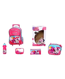 Disney Minnie Mouse 5 In 1 Trolley Backpack Set - 18 Inches