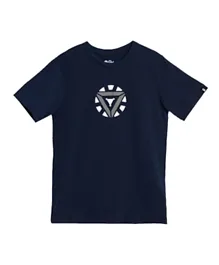 The Souled Store Official Iron Man: Arc Reactor T-Shirt - Navy Blue