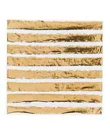 Hootyballoo Gold Striped Paper Napkins - 20 Pieces