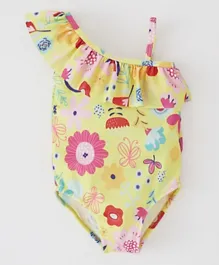 DeFacto All Over Printed Swimsuit - Yellow