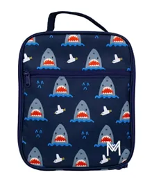 MontiiCo Shark Large Insulated Lunch Bag - Blue