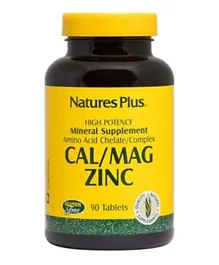NATURES PLUS Calcium Magnesium Zinc 1000 500 75 mg Tablets - 90 Pieces