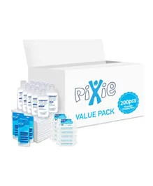 Pixie Disposable Changing Mats  Water Wipes  Nappy Bags   Vibrant Sanitiser - Value Pack of 4