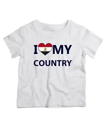 Twinkle Hands I Love My Country Egypt T-Shirt - White