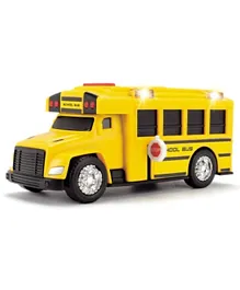 Dickie Free Wheel School Bus Toy - Yellow