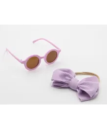 DDANIELA  Maria Glasses  and Headband Set For Babies and Girls Purple