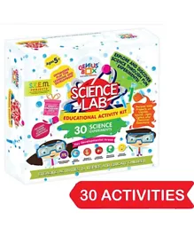 Genius Box 30 Science Experiments & Learning Science Lab Educational Activity Kit - Multicolor