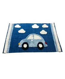 CherryPick Car with Cloud Handloom Cotton Rug