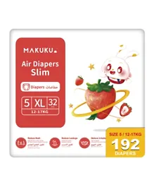 MAKUKU Air Diapers Slim Mega Box Size 5 - 192 Pieces