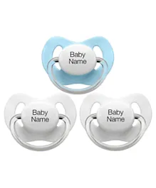 Littlemico Personalised Pacifiers Assorted Colours - Pack of 3