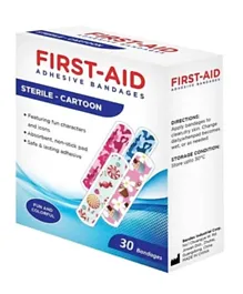 First Aid Sterile Cartoon Bandage For Kids -Pack of 30